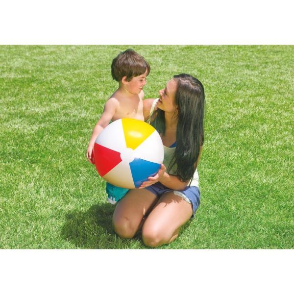 Intex Multicolored Vinyl Inflatable Glossy Panel Beach Ball Online now