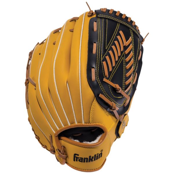 Franklin Black Tan Synthetic Leather Right-handed Baseball Glove 13 in. 1 pk Sale