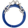 PDQ Blue   Silver Vinyl Coated Cable Dog Tie Out Medium For Discount