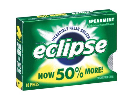 Eclipse Sugar Free Spearmint Chewing Gum 18 pc Online Hot Sale