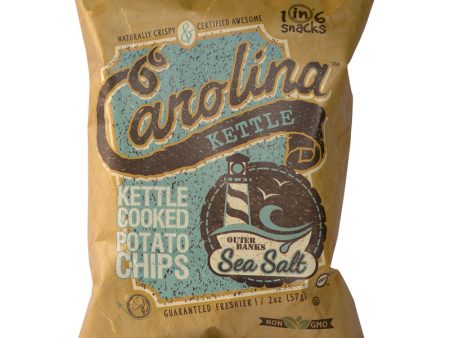 1 in 6 Snacks Carolina Outer Banks Sea Salt Potato Chips 2 oz Bagged For Sale