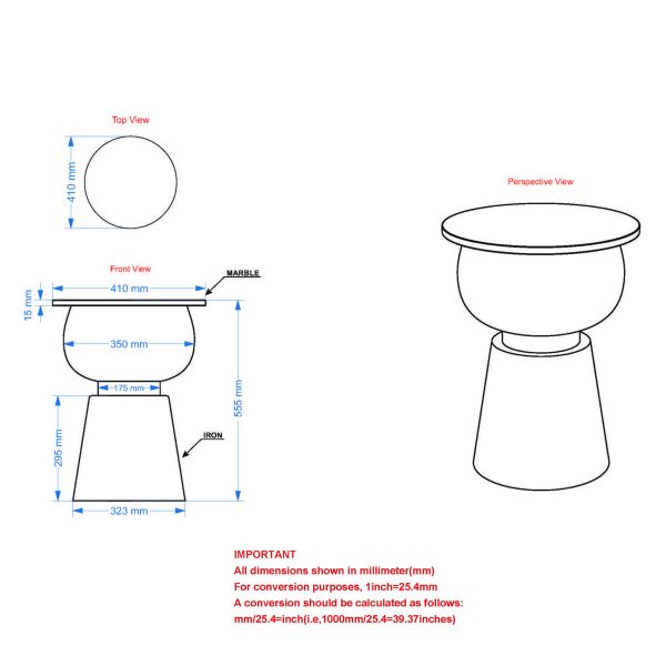 Alora Accent Table in Black and White For Discount