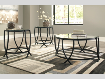 Glass Round Coffee Table Set on Sale