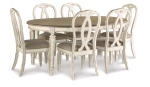 Antique Finish Dining Set in White Sale