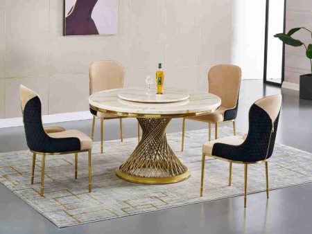 Marble Round 5pc Dining Set Supply