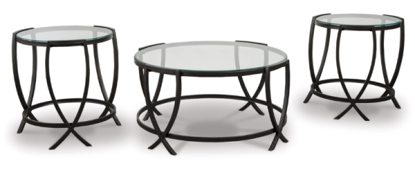 Glass Round Coffee Table Set on Sale