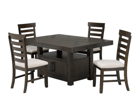 5-Piece Counter Dining Set - Espresso Online Sale