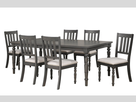 7-Piece Grey Dining Set Supply