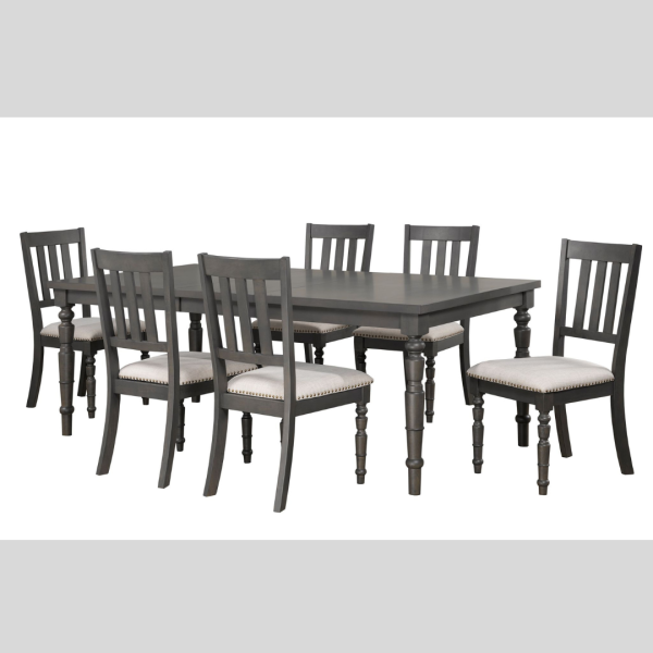 7-Piece Grey Dining Set Supply