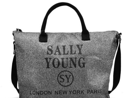 SY2183 SILVER&WHITE - Cross Body Bag With Letter Printing (Was £8) Sale