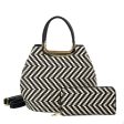 VK2123 KHAKI - Shell Set Bag With Simple Geometric Pattern Design Online Hot Sale