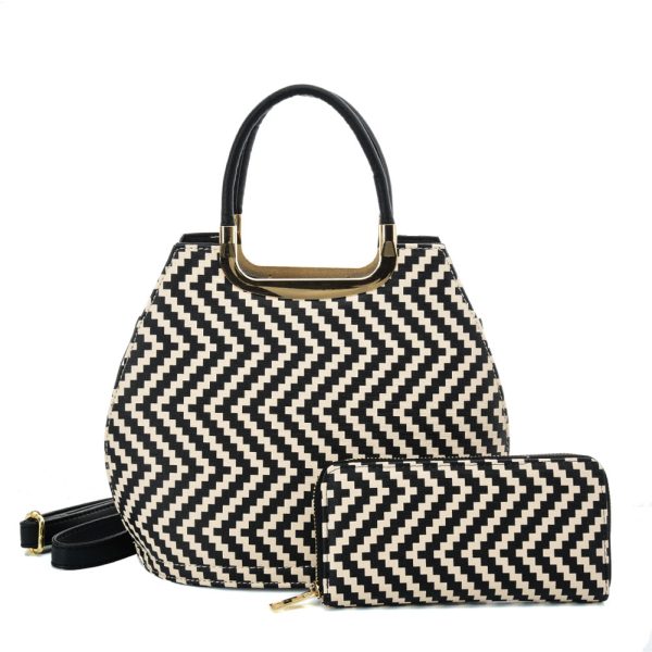 VK2123 KHAKI - Shell Set Bag With Simple Geometric Pattern Design Online Hot Sale