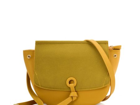 VK5567 YELLOW - Simple Solid Color Leather Handbag For Women Online