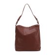 CT30129 BROWN - Simple Solid Color Shoulder Bag With Buckle Handle Design (was £11) Online Sale