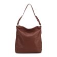 CT30129 BROWN - Simple Solid Color Shoulder Bag With Buckle Handle Design (was £11) Online Sale