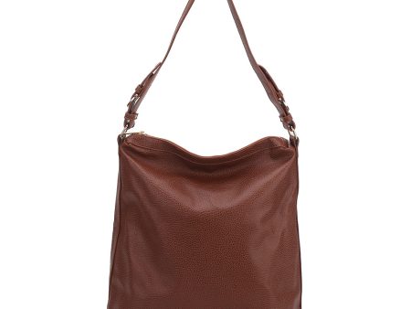 CT30129 BROWN - Simple Solid Color Shoulder Bag With Buckle Handle Design (was £11) Online Sale