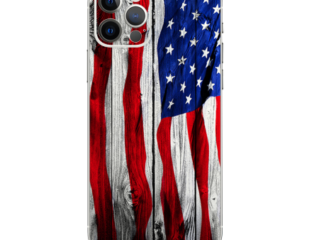 American Flag On Wood | Skin For Apple iPhone 12 Pro Max Online