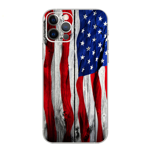 American Flag On Wood | Skin For Apple iPhone 12 Pro Max Online