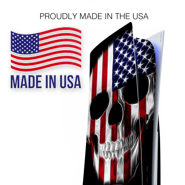 American Skull Flag In Skull | Skin For Playstation 5 Console For Cheap