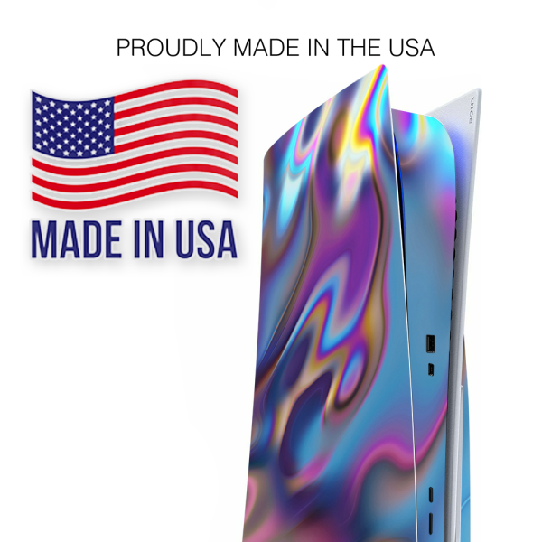 Opalescent Resin Marble Oil Slick | Skin For Playstation 5 Console Sale