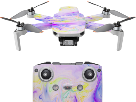 Pastel Marble Resin Pink Purple Swirls | Skin For DJI Mavic Mini 2 Online Hot Sale