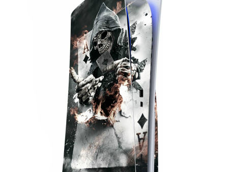 Ace Diamonds Grim Reeper Skull | Skin For Playstation 5 Console Discount