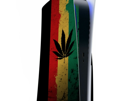 Rasta Weed Pot Leaf Red Gold Green | Skin For Playstation 5 Console Online