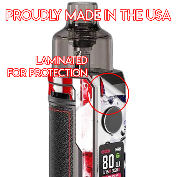 U.S.A. Flag Skull Drip | Skin For VooPoo Drag X For Cheap