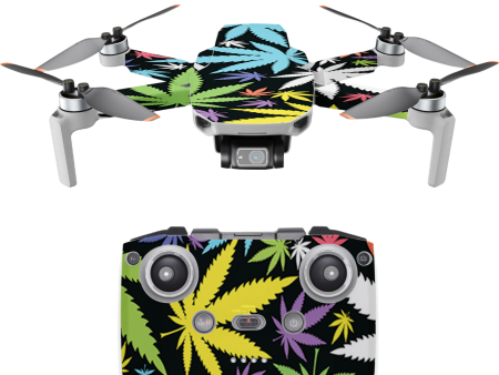 Colorful Weed Leaves Leaf | Skin For DJI Mavic Mini 2 Online Hot Sale