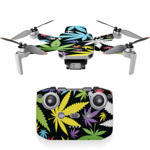 Colorful Weed Leaves Leaf | Skin For DJI Mavic Mini 2 Online Hot Sale