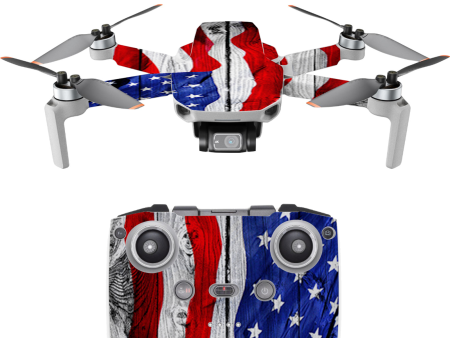 American Flag On Wood | Skin For DJI Mavic Mini 2 Discount