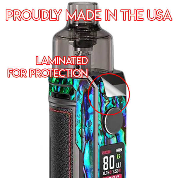 Abalone Ripples Green Blue Purple | Skin For VooPoo Drag X For Discount