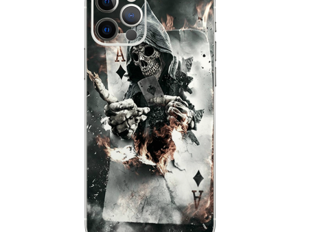 Ace Diamonds Grim Reeper Skull | Skin For Apple iPhone 12 Pro Max Online now