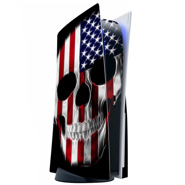 American Skull Flag In Skull | Skin For Playstation 5 Console For Cheap