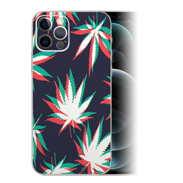 3D Holographic Weed Pot Leaf | Skin For Apple iPhone 12 Pro Supply