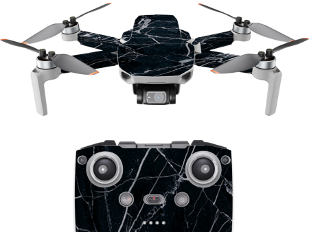 Black Marble Granite White | Skin For DJI Mavic Mini 2 Supply