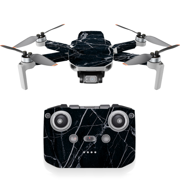 Black Marble Granite White | Skin For DJI Mavic Mini 2 Supply