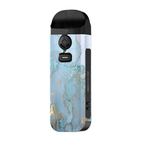 Teal Blue Gold White Marble Granite | Skin For Smok Nord 4 For Sale