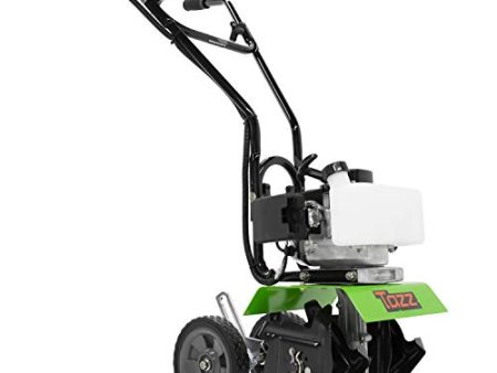 TAZZ 35351 Garden Cultivator, 33cc 2-Cycle Viper Engine, Gear Drive Transmission, Adjustable Height Wheels, Green Online Hot Sale