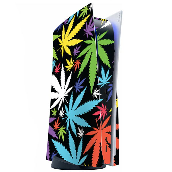 Colorful Weed Leaves Leaf | Skin For Playstation 5 Console Sale