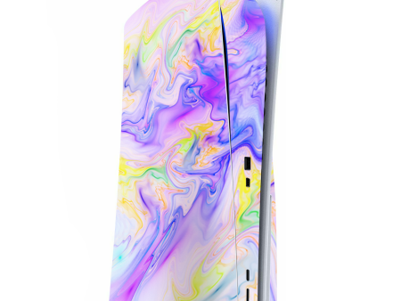 Pastel Marble Resin Pink Purple Swirls | Skin For Playstation 5 Console Sale