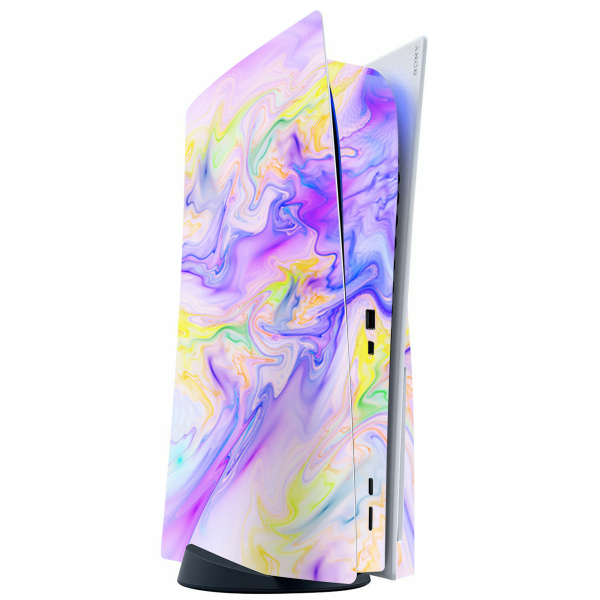 Pastel Marble Resin Pink Purple Swirls | Skin For Playstation 5 Console Sale