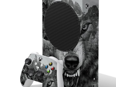 Angry Wolf Growling Mountains | Skin For Xbox Series S Online Hot Sale