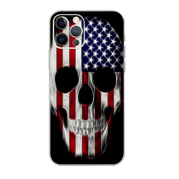 American Skull Flag In Skull | Skin For Apple iPhone 12 Pro Max For Sale