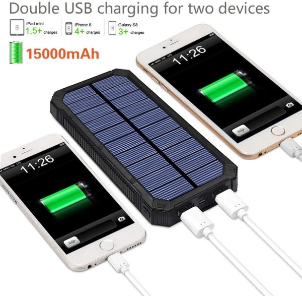 Solar Power Bank with Dual USB Ports Sale