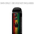 Rasta Weed Pot Leaf Red Gold Green | Skin For Smok Nord 4 For Cheap