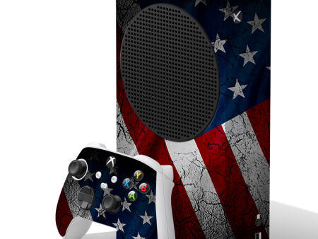 American Flag Distressed Wave | Skin For Xbox Series S Online Hot Sale