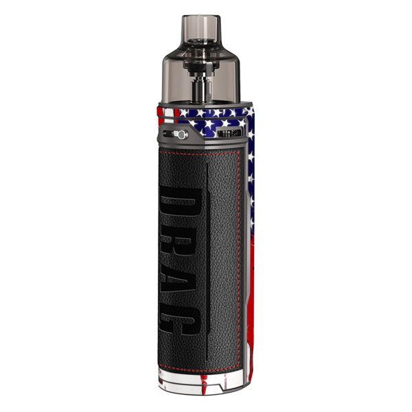 U.S.A. Flag Skull Drip | Skin For VooPoo Drag X For Cheap