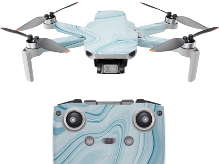 Baby Blue Ice Swirl Marble | Skin For DJI Mavic Mini 2 Discount