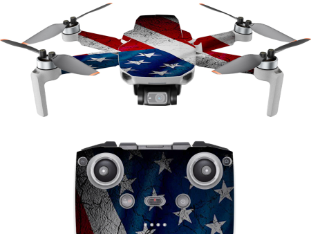 American Flag Distressed Wave | Skin For DJI Mavic Mini 2 Sale